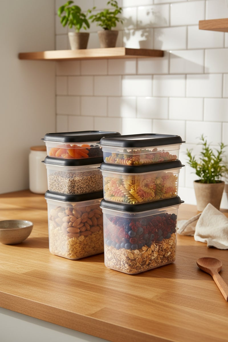 Bernardo Hide Plus 6-Piece Storage Container(2X 1.9Lt - 2X 1 Lt - 2X 0.70 Lt) (Made in Turkey) - Image 2